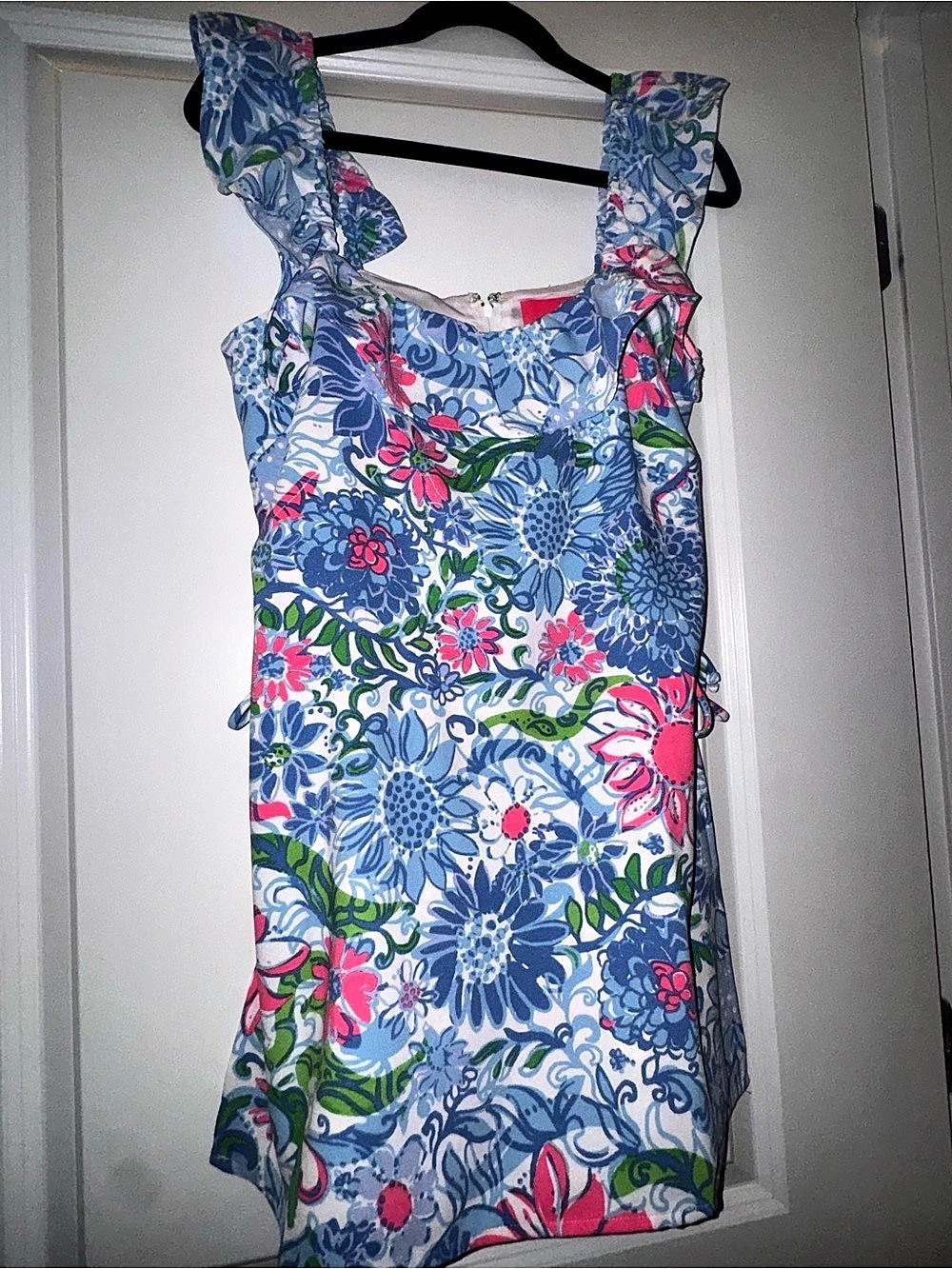 Lilly Pulitzer Romper Suns Out Frenchie Blue Size 4